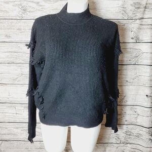 Michael Michael Kors Fringe Detail Knit Sweater Size XL